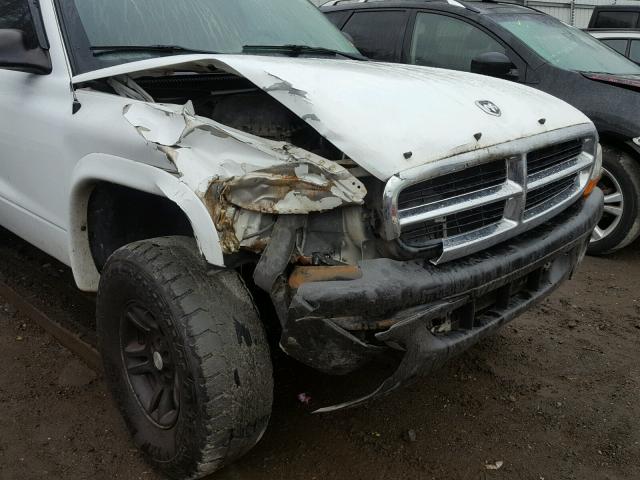 1D7HG38K74S758083 - 2004 DODGE DAKOTA QUA WHITE photo 9