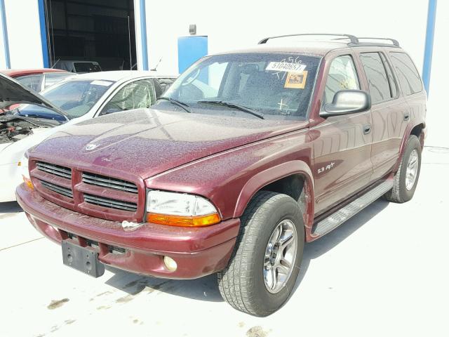 1B4HS78Z22F221685 - 2002 DODGE DURANGO R/ BURGUNDY photo 2