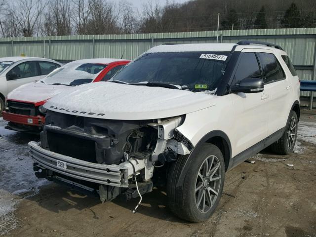 1FM5K8D88FGB00633 - 2015 FORD EXPLORER X WHITE photo 2