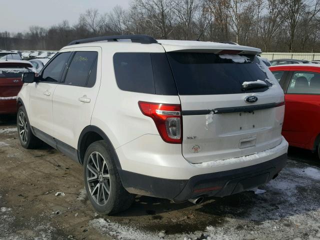 1FM5K8D88FGB00633 - 2015 FORD EXPLORER X WHITE photo 3