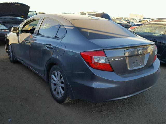 19XFB2F93CE045550 - 2012 HONDA CIVIC EXL GRAY photo 3