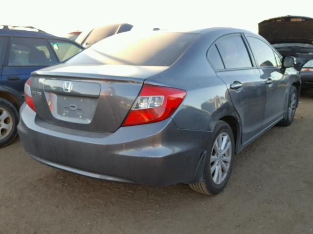 19XFB2F93CE045550 - 2012 HONDA CIVIC EXL GRAY photo 4