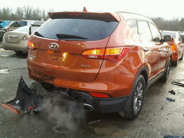 5XYZU3LB4EG177307 - 2014 HYUNDAI SANTA FE S ORANGE photo 4