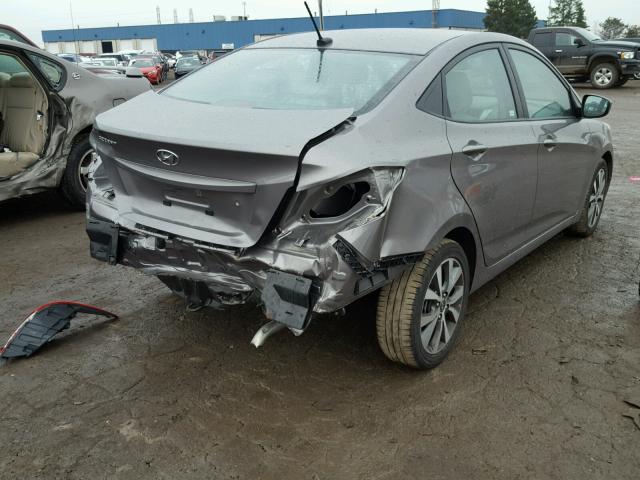 KMHCT4AE4HU373676 - 2017 HYUNDAI ACCENT SE GRAY photo 4