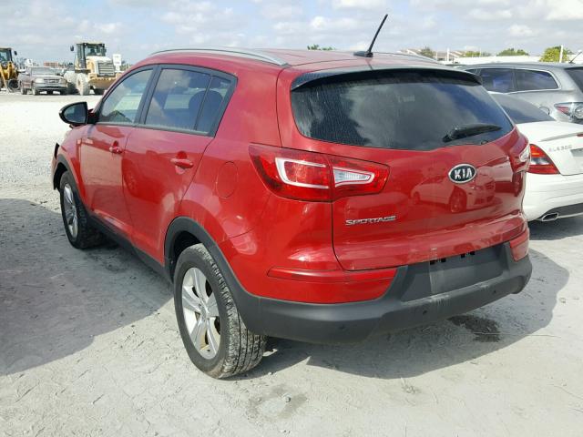 KNDPB3A29C7297808 - 2012 KIA SPORTAGE B RED photo 3