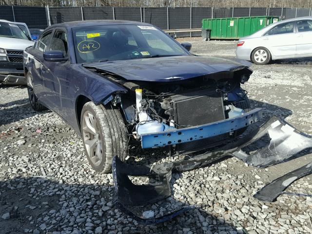 2C3CDXHG7FH858229 - 2015 DODGE CHARGER SX BLUE photo 1