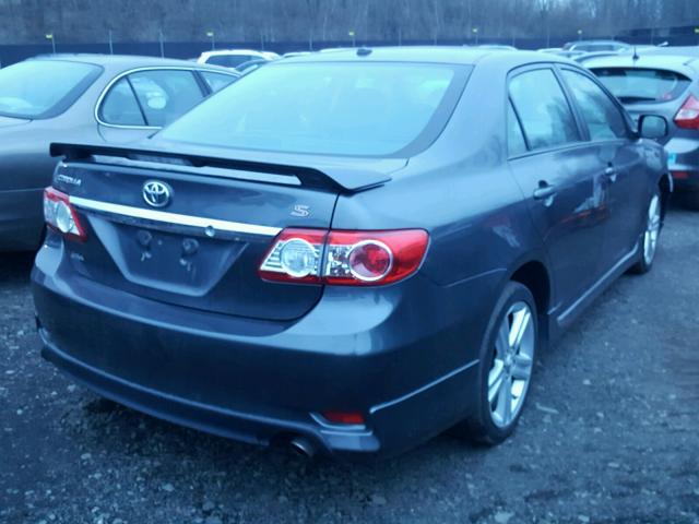 2T1BU4EE6DC110474 - 2013 TOYOTA COROLLA BA GRAY photo 4