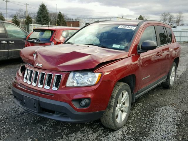 1C4NJDBB0CD563670 - 2012 JEEP COMPASS SP RED photo 2