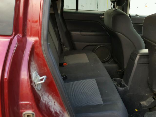 1C4NJDBB0CD563670 - 2012 JEEP COMPASS SP RED photo 6
