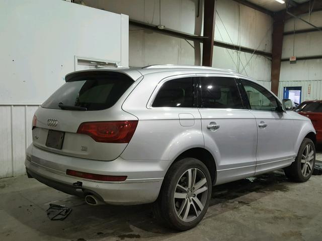 WA1LMAFE4DD015460 - 2013 AUDI Q7 PREMIUM SILVER photo 4