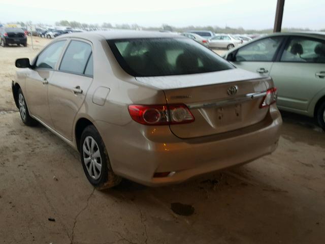 2T1BU4EE8DC940986 - 2013 TOYOTA COROLLA BA BEIGE photo 3