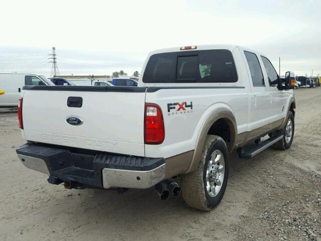 1FT7W2BT1BEA65901 - 2011 FORD F250 SUPER WHITE photo 4