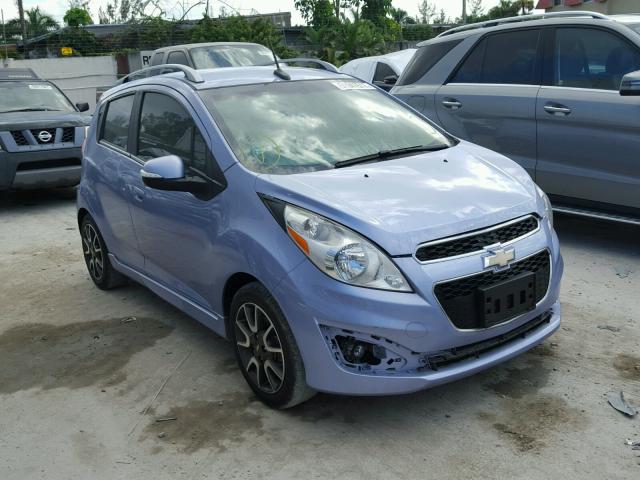 KL8CF6S98EC496870 - 2014 CHEVROLET SPARK 2LT BLUE photo 1