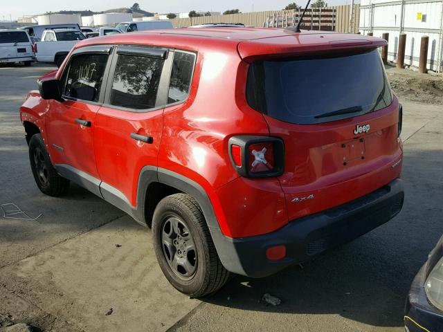 ZACCJBAH4FPC00389 - 2015 JEEP RENEGADE S RED photo 3