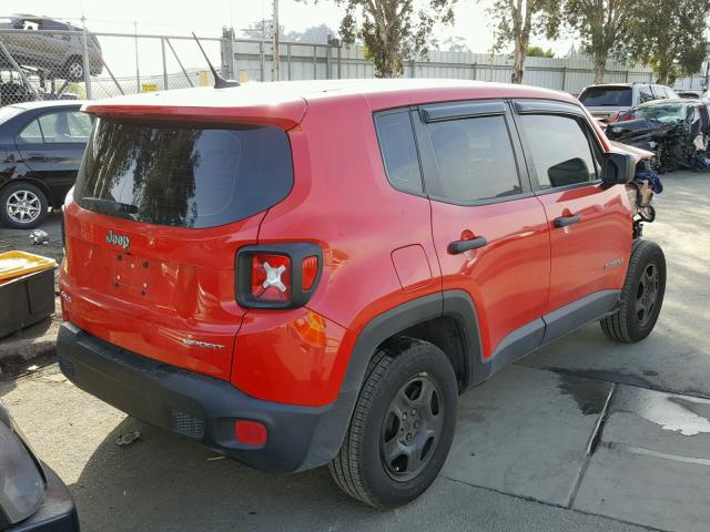 ZACCJBAH4FPC00389 - 2015 JEEP RENEGADE S RED photo 4