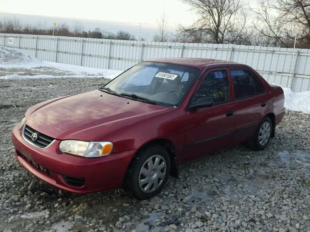 2T1BR12EX1C835284 - 2001 TOYOTA COROLLA CE RED photo 2