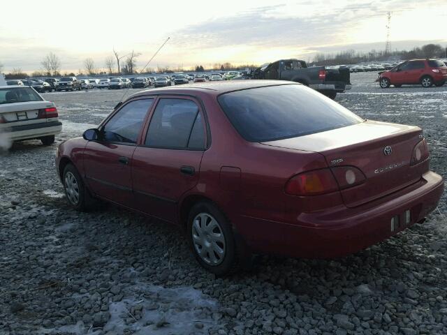 2T1BR12EX1C835284 - 2001 TOYOTA COROLLA CE RED photo 3