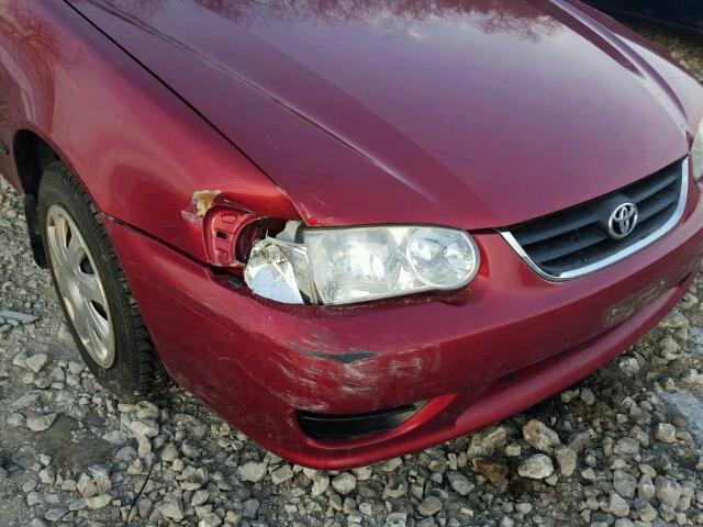 2T1BR12EX1C835284 - 2001 TOYOTA COROLLA CE RED photo 9