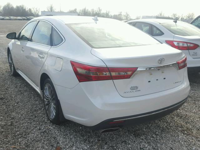 4T1BK1EB7GU241569 - 2016 TOYOTA AVALON XLE WHITE photo 3