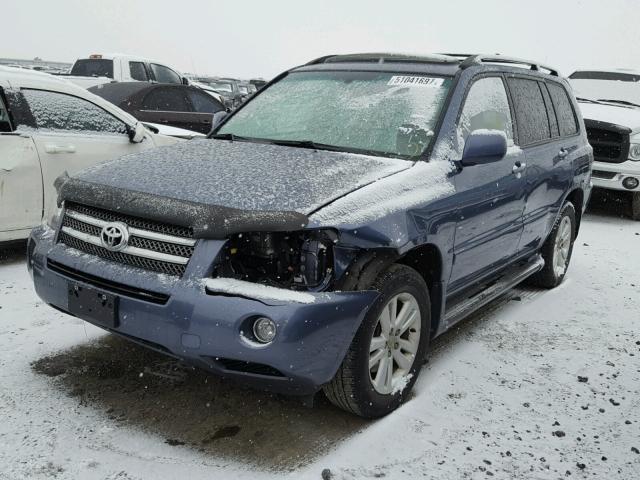 JTEEW21A660009801 - 2006 TOYOTA HIGHLANDER BLUE photo 2