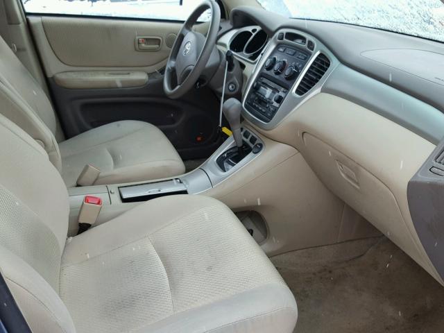 JTEEW21A660009801 - 2006 TOYOTA HIGHLANDER BLUE photo 5