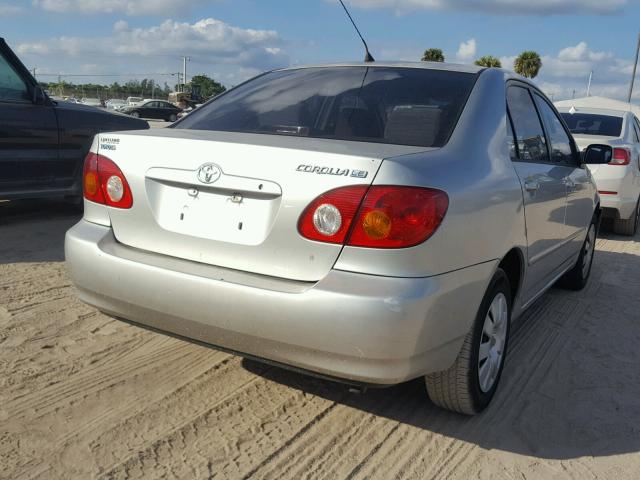 1NXBR32E24Z272293 - 2004 TOYOTA COROLLA CE SILVER photo 4