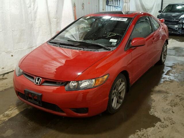 2HGFG21557H711745 - 2007 HONDA CIVIC SI RED photo 2