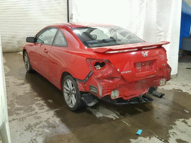 2HGFG21557H711745 - 2007 HONDA CIVIC SI RED photo 3