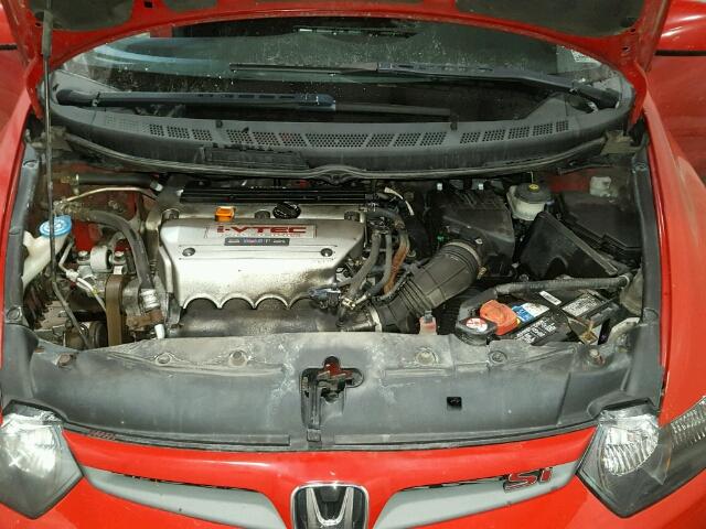 2HGFG21557H711745 - 2007 HONDA CIVIC SI RED photo 7