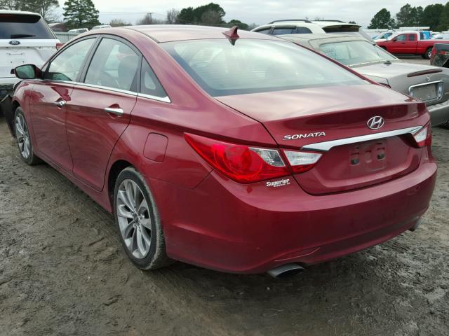 5NPEC4AC2BH183078 - 2011 HYUNDAI SONATA SE MAROON photo 3