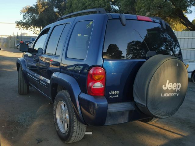 1J4GL58K84W158804 - 2004 JEEP LIBERTY LI BLUE photo 3