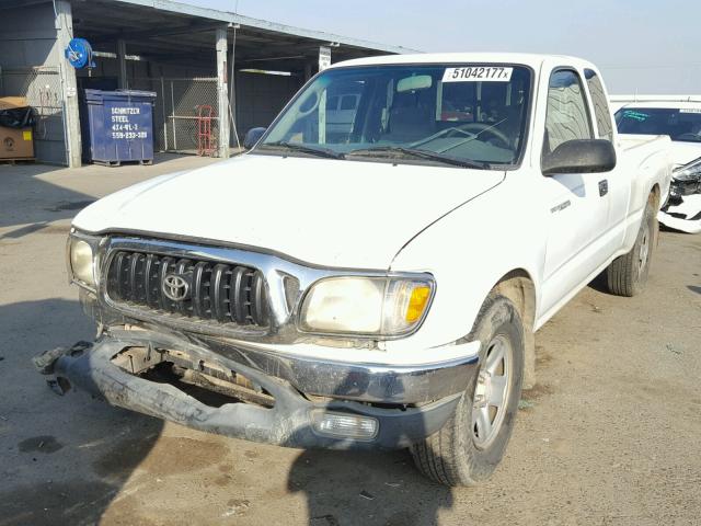 5TEVL52N02Z056932 - 2002 TOYOTA TACOMA XTR WHITE photo 2