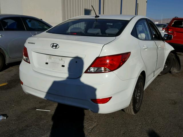 KMHCT4AE9FU818040 - 2015 HYUNDAI ACCENT GLS WHITE photo 4