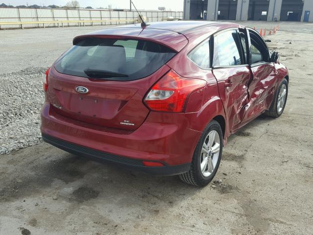 1FADP3K22DL289566 - 2013 FORD FOCUS SE RED photo 4