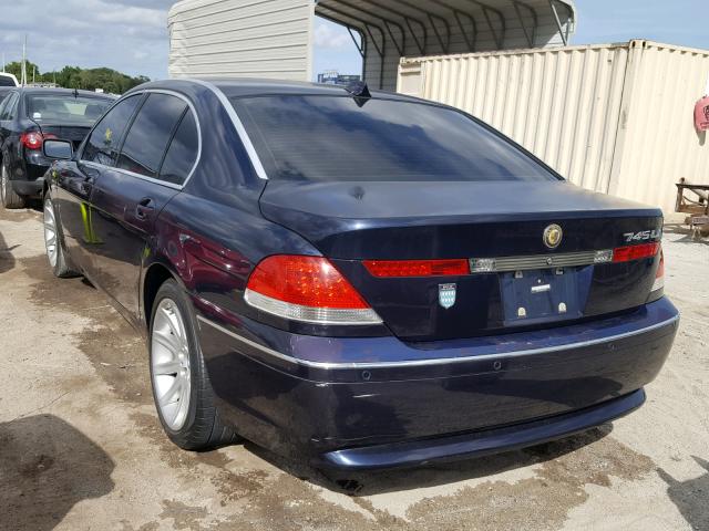 WBAGN63473DR18923 - 2003 BMW 745 LI BLUE photo 3