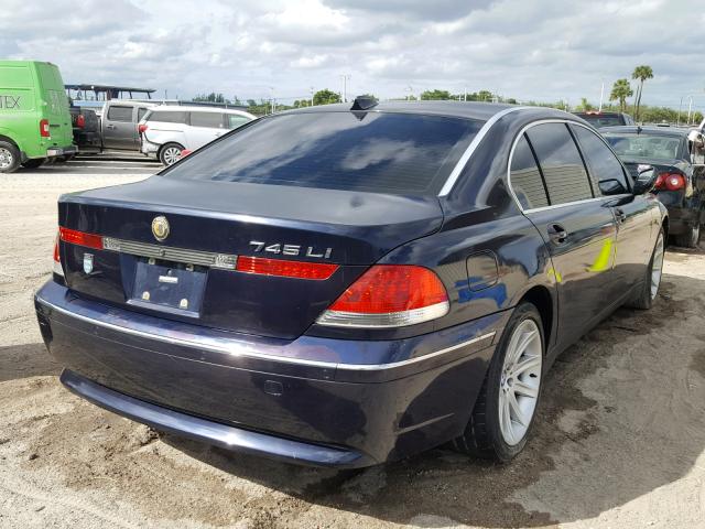 WBAGN63473DR18923 - 2003 BMW 745 LI BLUE photo 4