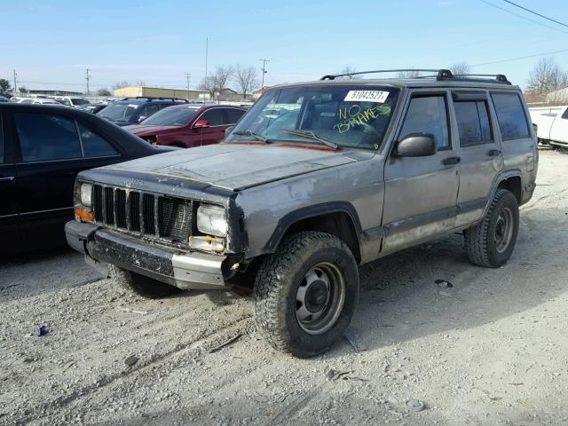 1J4FF48S1YL154212 - 2000 JEEP CHEROKEE S GRAY photo 2