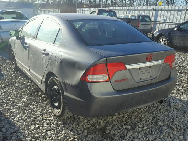 2HGFA16579H344001 - 2009 HONDA CIVIC LX GRAY photo 3