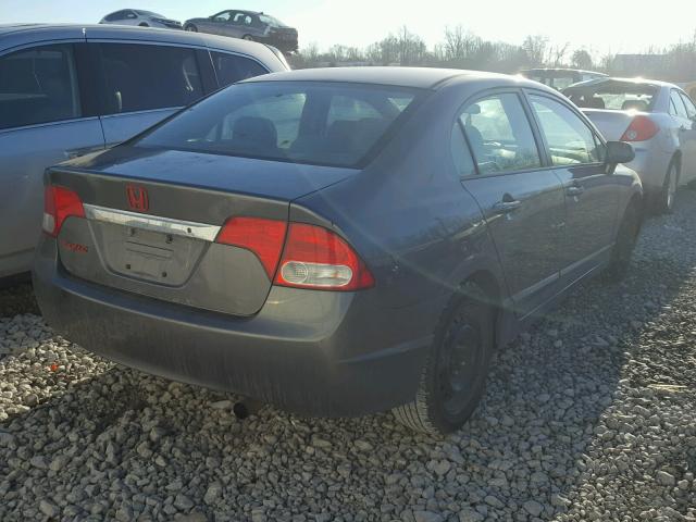 2HGFA16579H344001 - 2009 HONDA CIVIC LX GRAY photo 4