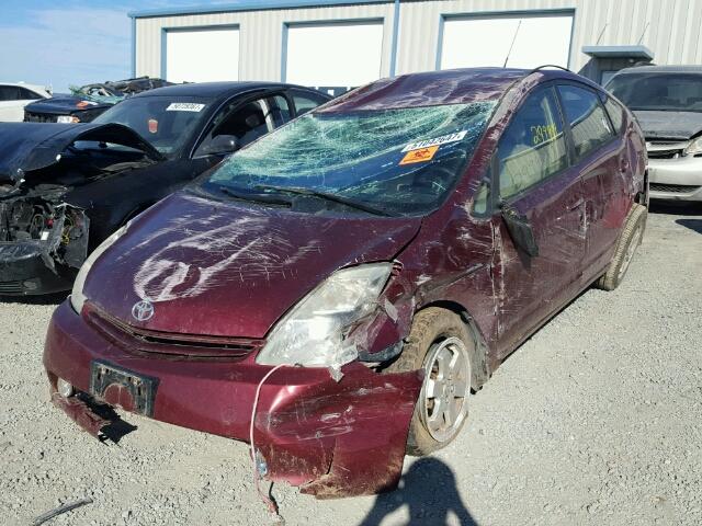 JTDKB20U957028265 - 2005 TOYOTA PRIUS RED photo 2