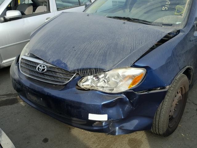 1NXBR32E88Z036995 - 2008 TOYOTA COROLLA CE BLUE photo 9