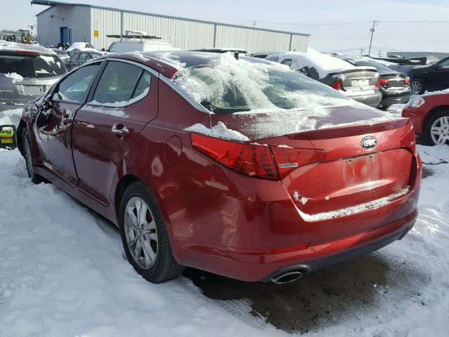 5XXGN4A78DG259679 - 2013 KIA OPTIMA EX RED photo 3