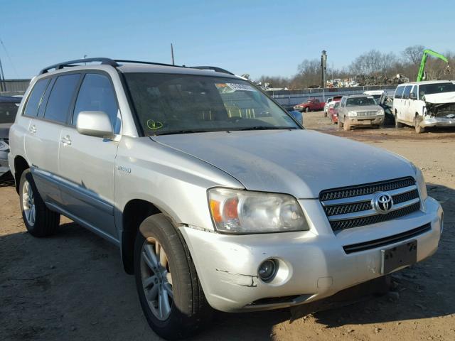 JTEEW21A860016975 - 2006 TOYOTA HIGHLANDER SILVER photo 1