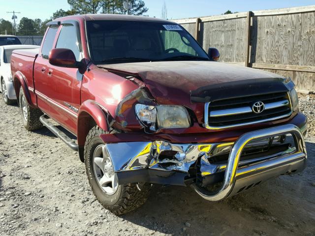 5TBRT381XYS045669 - 2000 TOYOTA TUNDRA ACC BURGUNDY photo 1