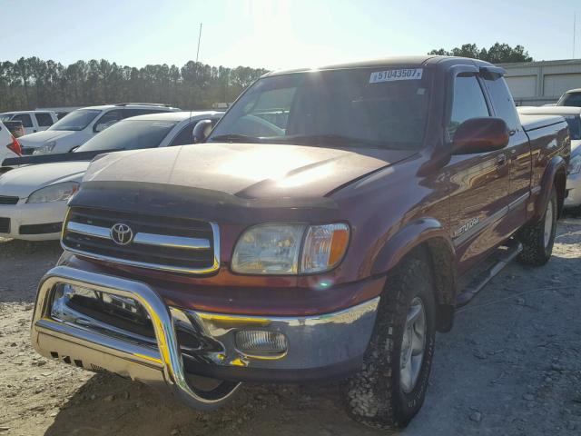 5TBRT381XYS045669 - 2000 TOYOTA TUNDRA ACC BURGUNDY photo 2