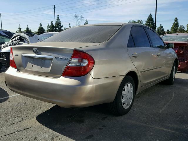 JTDBE32K930156116 - 2003 TOYOTA CAMRY LE BEIGE photo 4