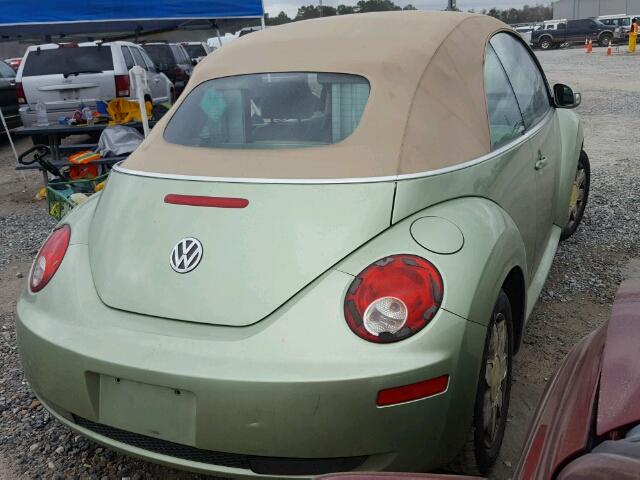 3VWRF31Y67M401097 - 2007 VOLKSWAGEN NEW BEETLE GREEN photo 4