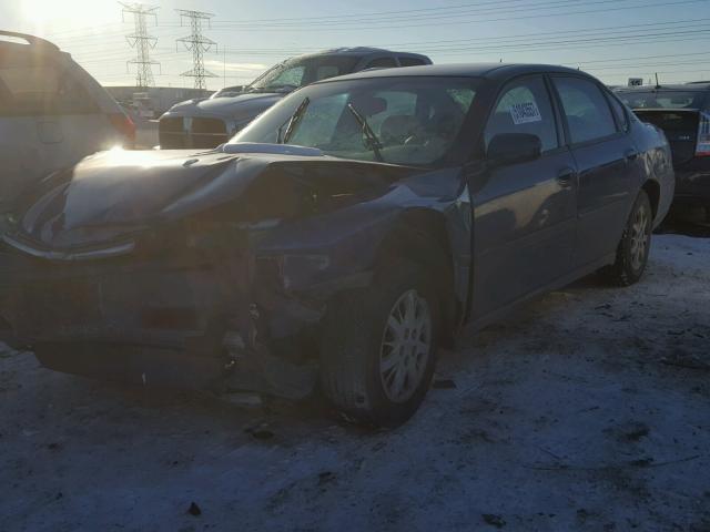 2G1WF52E159148629 - 2005 CHEVROLET IMPALA BLUE photo 2