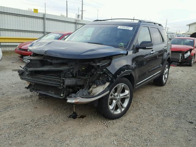 1FM5K8F88EGC39737 - 2014 FORD EXPLORER L BLACK photo 2