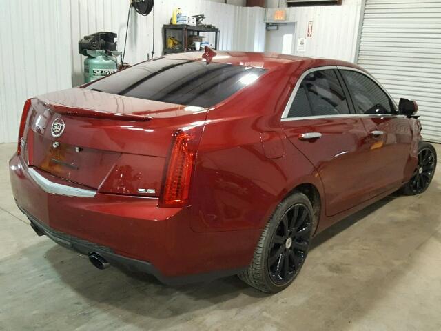 1G6AB5S39E0113958 - 2014 CADILLAC ATS LUXURY MAROON photo 4